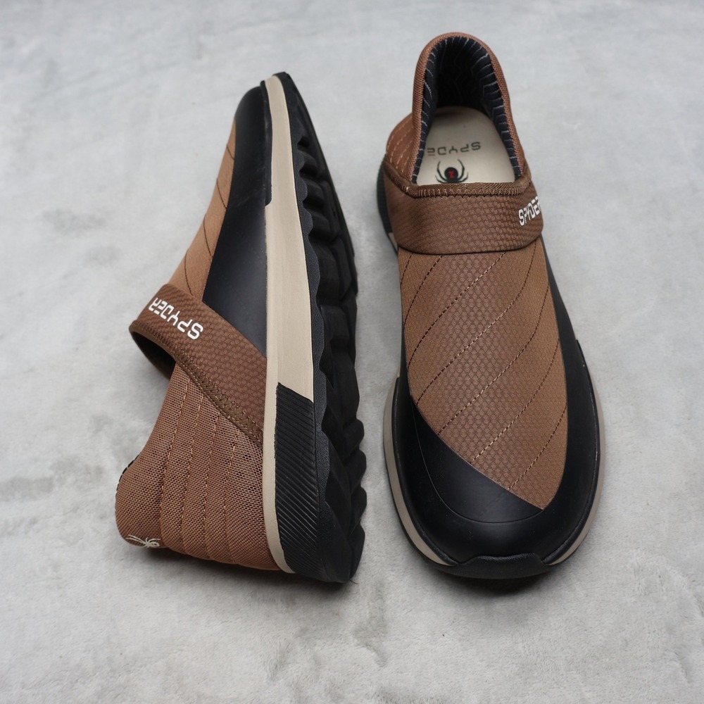 Spyder‎ Mens 10.5M Slip On Shoes Brown Maverick Quilted Casual Comfort Sneakers